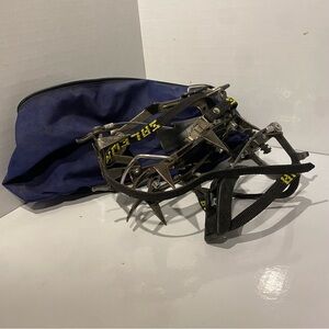 Salewa Silver Crampons with Blue Bag